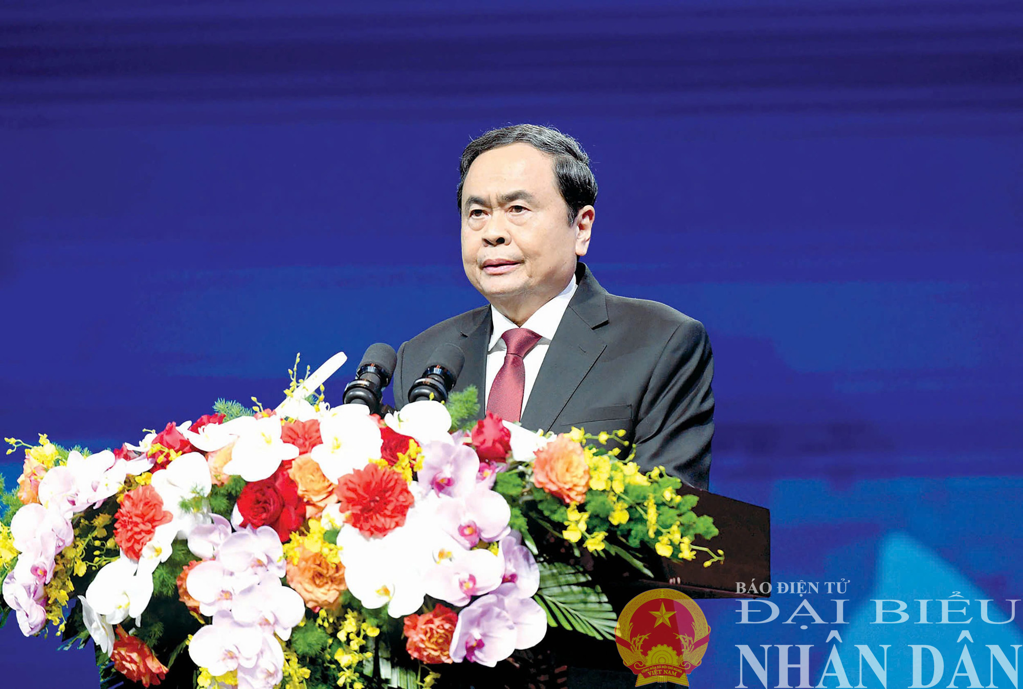 Chủ tịch Quốc hội Trần Thanh Mẫn phát biểu tại buổi lễ. Ảnh: Lâm Hiển dbnd_br_2m.jpg