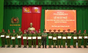 Bình Thuận: 191 chiến sĩ công an nghĩa vụ được xuất ngũ