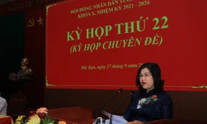 Phó Bí thư Thường trực Tỉnh ủy, Chủ tịch HĐND tỉnh Phương Thị Thanh phát biểu khai mạc kỳ họp