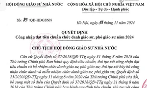 Một ứng viên phó giáo sư nộp đơn xin rút trước ngày Hội đồng Giáo sư nhà nước chính thức ra quyết định