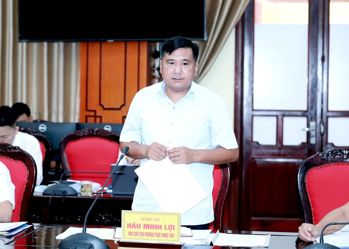 Phó Chủ tịch Thường trực HĐND tỉnh Hà Giang Hầu Minh Lợi phát biểu tại buổi giám sát. Ảnh: Phi Anh Phó Chủ tịch Thường trực HĐND tỉnh Hà Giang Hầu Minh Lợi phát biểu tại buổi giám sát. Ảnh: Phi Anh