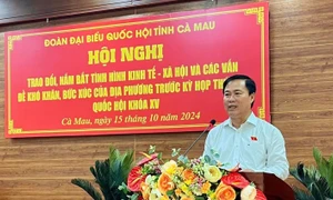 Phó trưởng đoàn chuyên trách, phụ trách Đoàn ĐBQH tỉnh Cà Mau Nguyễn Quốc Hận