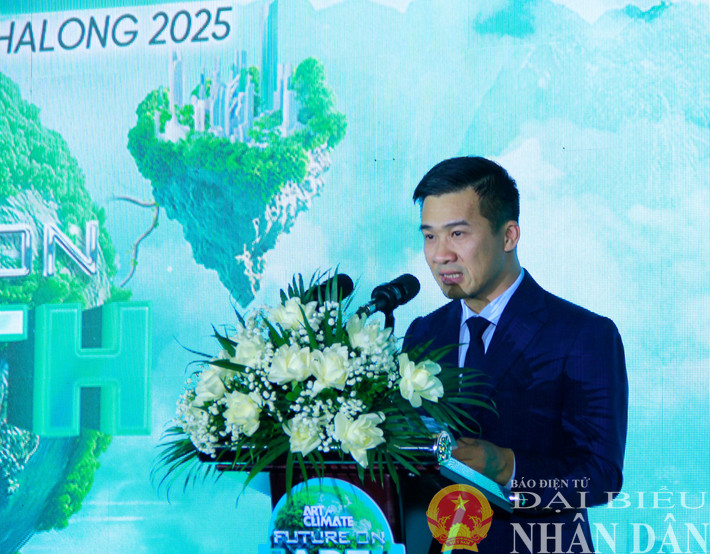 Phó Giám đốc Trung tâm Truyền thông Tài nguyên và Môi trường Vũ Minh Lý phát biểu khai mạc họp báo dbnd_br_mg-1541.jpg