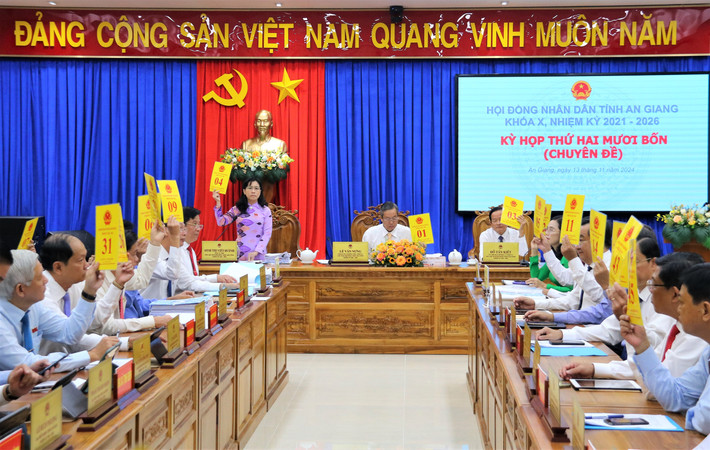 Kỳ họp 24, đại biểu HĐND tỉnh An Giang thông qua 19 nghị quyết về công tác nhân sự và phát triển kinh tế - xã hội của tỉnh An Giang 3.jpg