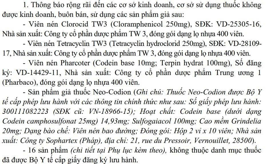 4 sản phẩm giả mạo thuốc đã được Bộ Y tế cấp phép lưu hành. z6528864223319-06c90d5d467176f1263dd5d0c5a4af0b.jpg