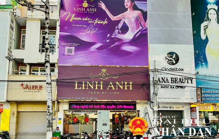 Thẩm mỹ viện Linh Anh tại TP. Biên Hoà bị xử phạt 90 triệu đồng vì hoạt động không phép và đình chỉ hoạt động 18 tháng. Ảnh: Văn Dũng tham-my-linh-anh-4816.jpg