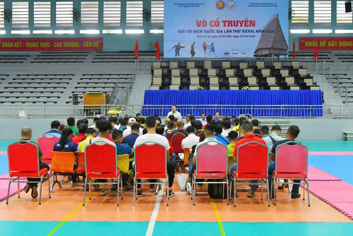 Các nội dung thi đấu quyền thuật sẽ áp dụng thể thức loại trực tiếp. Ảnh: Cục TDTT IMG_8156.jpg