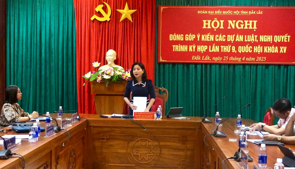 Phó trưởng Đoàn chuyên trách Đoàn ĐBQH tỉnh Đắk Lắk Nguyễn Thị Thu Nguyệt phát biểu tại hội nghị img-9058.jpg