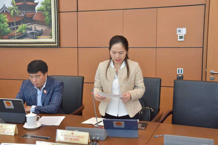 ĐBQH Siu Hương (Gia Lai) phát biểu thảo luận. Ảnh: Bách Hợp ĐBQH Siu Hương (Gia Lai) phát biểu thảo luận. Ảnh: Bách Hợp
