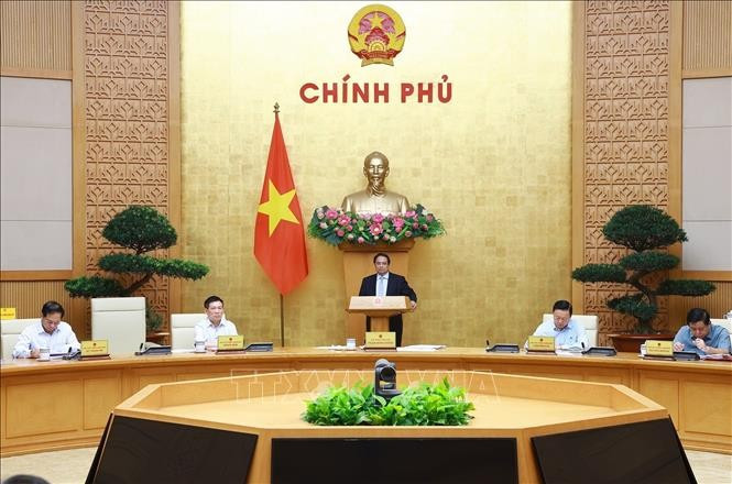 Thủ tướng Phạm Minh Chính chủ trì Phiên họp Chính phủ chuyên đề về xây dựng pháp luật tháng 4. Ảnh: Dương Giang/TTXVN Thủ tướng Phạm Minh Chính chủ trì Phiên họp Chính phủ chuyên đề về xây dựng pháp luật tháng 4. Ảnh: Dương Giang/TTXVN