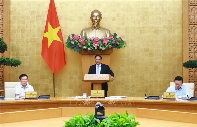 Thủ tướng Phạm Minh Chính chủ trì Phiên họp Chính phủ chuyên đề về xây dựng pháp luật tháng 4. Ảnh: Dương Giang/TTXVN Thủ tướng Phạm Minh Chính chủ trì Phiên họp Chính phủ chuyên đề về xây dựng pháp luật tháng 4. Ảnh: Dương Giang/TTXVN
