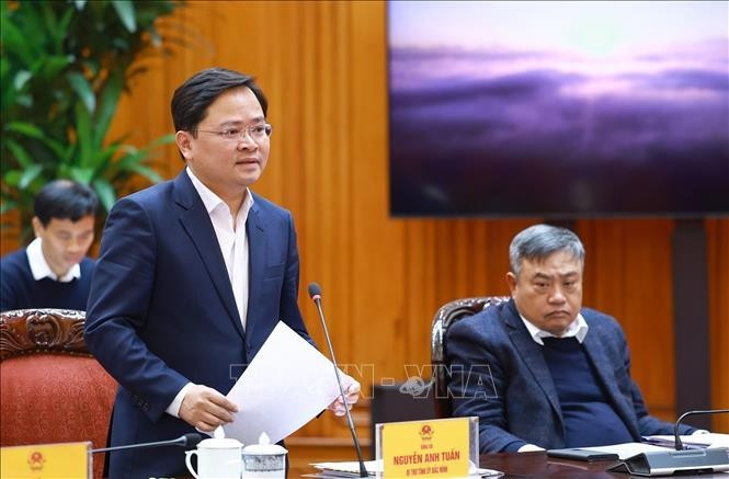Bí thư Tỉnh uỷ Bắc Ninh Nguyễn Anh Tuấn phát biểu. Ảnh: Dương Giang/TTXVN Bí thư Tỉnh uỷ Bắc Ninh Nguyễn Anh Tuấn phát biểu. Ảnh: Dương Giang/TTXVN