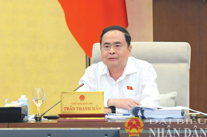 Chủ tịch Quốc hội Trần Thanh Mẫn phát biểu. Ảnh: Lâm Hiển m.jpg