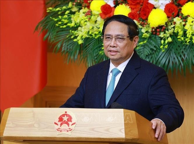 Thủ tướng Phạm Minh Chính phát biểu tại buổi tọa đàm với các doanh nghiệp châu Âu. Ảnh: Dương Giang/TTXVN Thủ tướng Phạm Minh Chính phát biểu tại buổi tọa đàm với các doanh nghiệp châu Âu. Ảnh: Dương Giang/TTXVN