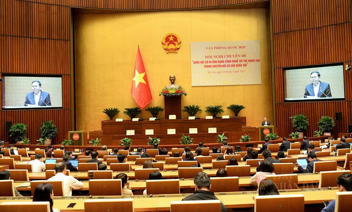 Chủ tịch Quốc hội Trần Thanh Mẫn phát biểu khai mạc Hội nghị. Ảnh: Lâm Hiển ctqh-a9.jpg