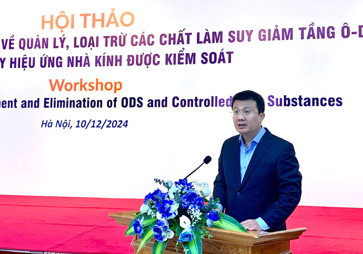 Phó Cục trưởng Cục Biến đổi khí hậu (Bộ Tài nguyên và Môi trường) Nguyễn Tuấn Quang phát biểu 2.jpg