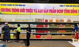 Các sản phẩm OCOP của tỉnh Đồng Nai được bày bán vào các ngày cuối tuần. Ảnh: Bảo Phong