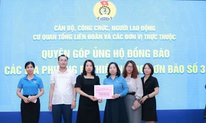 Công đoàn Việt Nam ủng hộ 5 tỉ đồng cho đồng bào bị thiệt hại do cơn Bão số 3