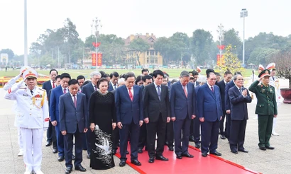 Lãnh đạo Đảng, Nhà nước vào Lăng viếng Chủ tịch Hồ Chí Minh nhân dịp Tết Nguyên đán