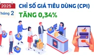 Chỉ số giá tiêu dùng (CPI) tháng 2.2025 tăng 0,34%