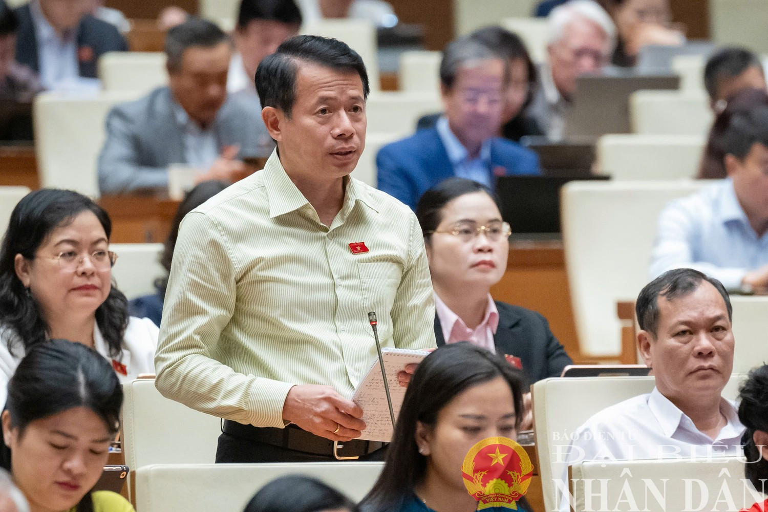 Đại biểu Quốc hội Nguyễn Hải Dũng (Nam Định) chất vấn. Ảnh: Hồ Long dbqh-nguyen-hai-dung-nam-dinh.jpg