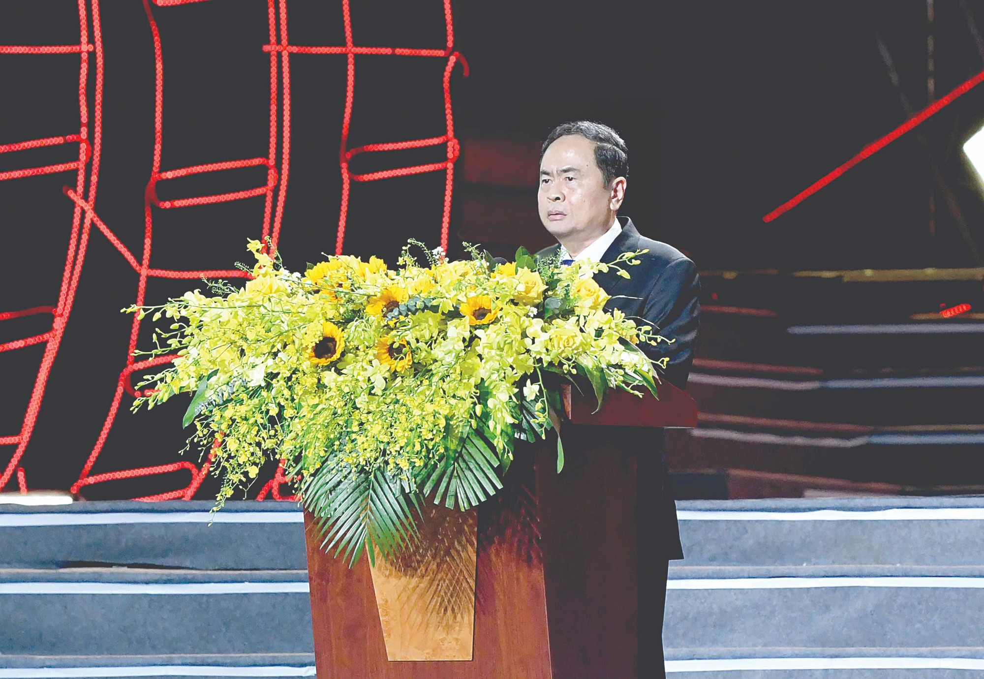 Chủ tịch Quốc hội Trần Thanh Mẫn phát biểu tại Lễ kỷ niệm. Ảnh: Lâm Hiển ctqh-tran-thanh-man1-5825.jpg