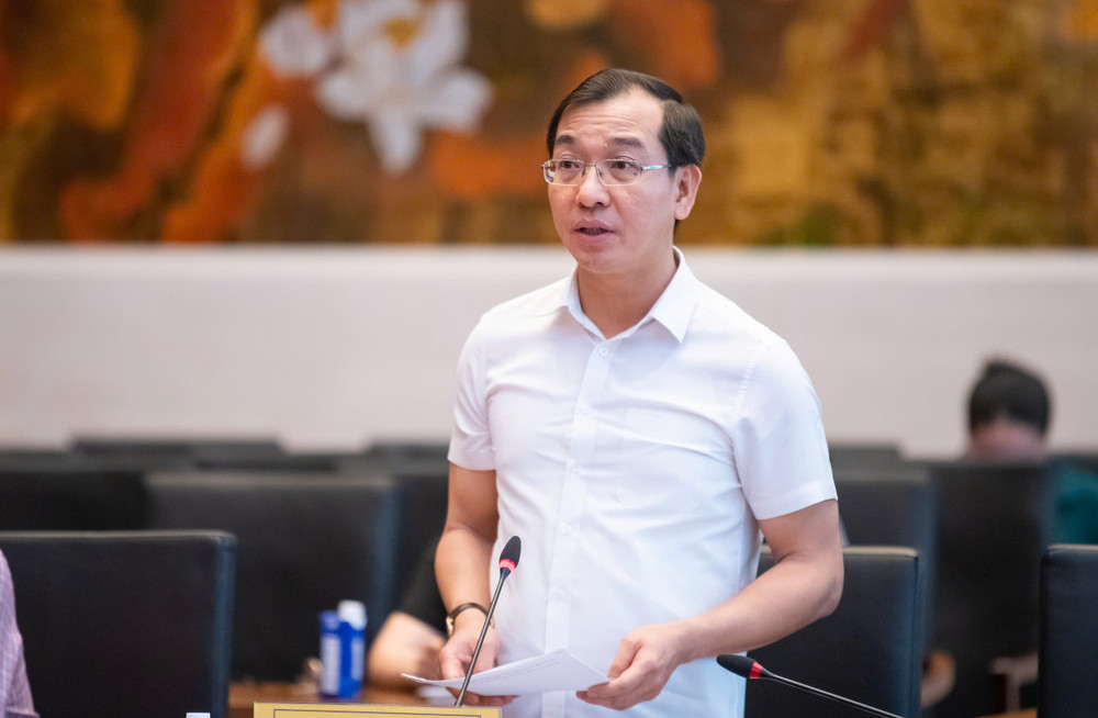 Phó Viện trưởng Viện Kiểm sát Nhân dân Tối cao Hồ Đức Anh phát biểu Phó Viện trưởng Viện Kiểm sát Nhân dân Tối cao Hồ Đức Anh phát biểu