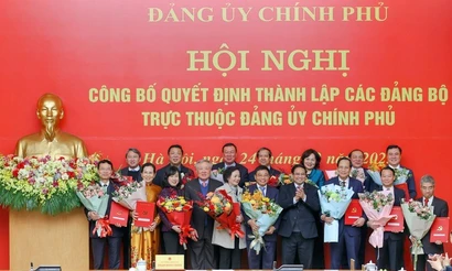 Thủ tướng trao quyết định thành lập cho 15 Đảng bộ trực thuộc Đảng ủy Chính phủ