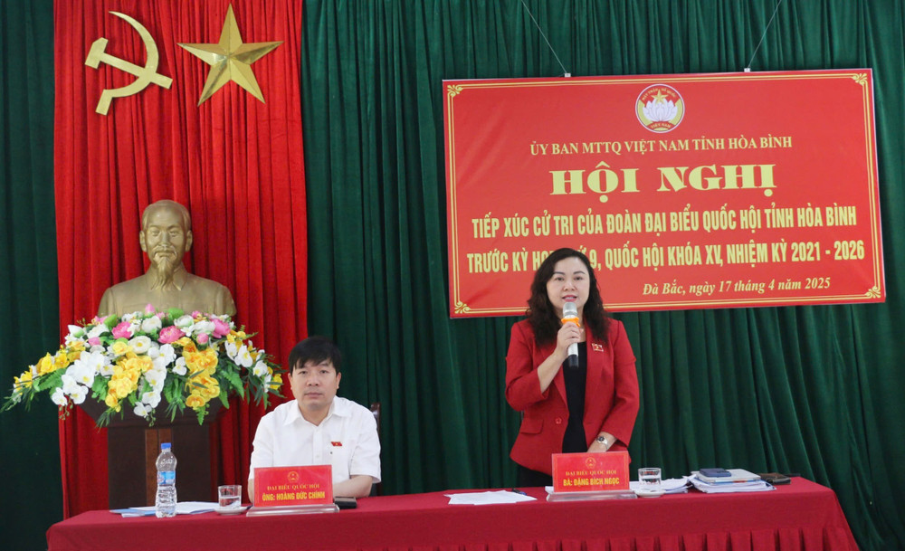 Phó trưởng Đoàn chuyên trách phụ trách Đoàn ĐBQH tỉnh Đặng Bích Ngọc phát biểu ý kiến. Ảnh: Lê Huệ Phó trưởng Đoàn chuyên trách phụ trách Đoàn ĐBQH tỉnh Đặng Bích Ngọc phát biểu ý kiến. Ảnh: Lê Huệ