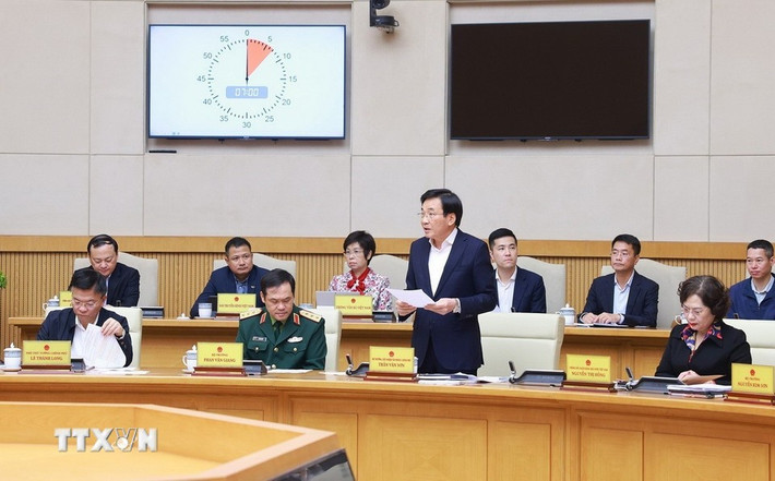 Bộ trưởng, Chủ nhiệm Văn phòng Chính phủ Trần Văn Sơn phát biểu. Ảnh: Dương Giang/TTXVN Bộ trưởng, Chủ nhiệm Văn phòng Chính phủ Trần Văn Sơn phát biểu. Ảnh: Dương Giang/TTXVN