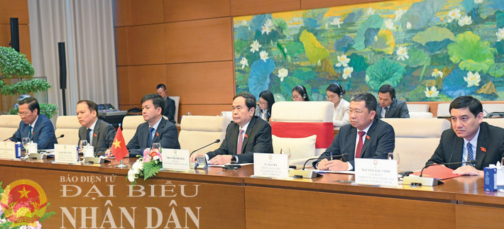 Các thành viên Đoàn Việt Nam tại cuộc hội kiến. Ảnh: Lâm Hiển Các thành viên Đoàn Việt Nam tại cuộc hội kiến. Ảnh: Lâm Hiển