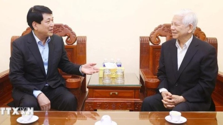Chủ tịch nước Lương Cường thăm hỏi, chúc Tết nguyên Ủy viên Bộ Chính trị, nguyên Chủ tịch nước Nguyễn Minh Triết. Ảnh: Lâm Khánh/TTXVN ttxvn-chu-tich-nuoc-luong-cuong-chuc-tet-cac-dong-chi-nguyen-chu-tich-nuoc-7807178-resize-1-7559.jpg