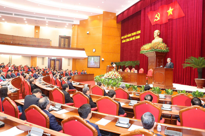 Quang cảnh phiên bế mạc Hội nghị lần thứ 10 Ban Chấp hành Trung ương Đảng khóa XIII. Ảnh: Trí Dũng Quang cảnh phiên bế mạc Hội nghị lần thứ 10 Ban Chấp hành Trung ương Đảng khóa XIII. Ảnh: Trí Dũng