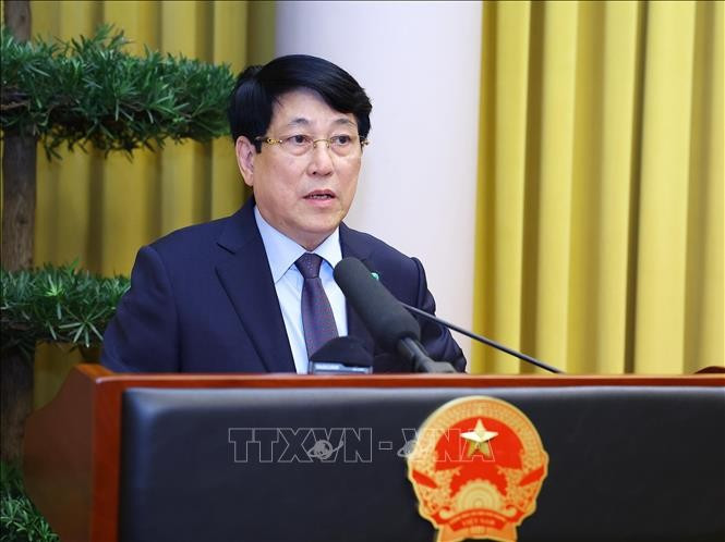 Chủ tịch nước Lương Cường phát biểu chỉ đạo. Ảnh: Lâm Khánh/TTXVN Chủ tịch nước Lương Cường phát biểu chỉ đạo. Ảnh: Lâm Khánh/TTXVN