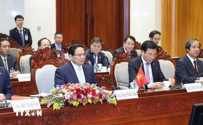 Thủ tướng Phạm Minh Chính phát biểu. Ảnh: Dương Giang/TTXVN Thủ tướng Phạm Minh Chính phát biểu. Ảnh: Dương Giang/TTXVN