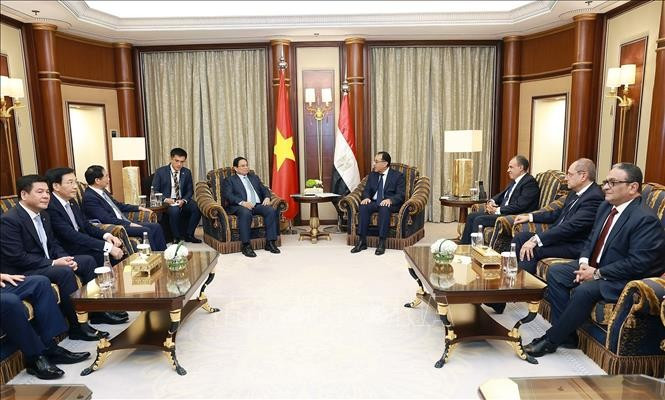 Thủ tướng Phạm Minh Chính hội kiến Thủ tướng Ai Cập Mostafa Madbouly. Ảnh: Dương Giang/TTXVN Thủ tướng Phạm Minh Chính hội kiến Thủ tướng Ai Cập Mostafa Madbouly. Ảnh: Dương Giang/TTXVN