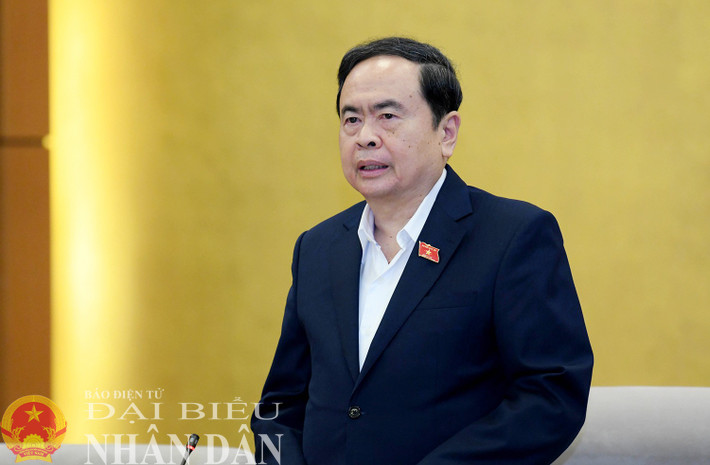 Chủ tịch Quốc hội Trần Thanh Mẫn phát biểu khai mạc Phiên họp thứ 41. Ảnh: Lâm Hiển dbnd_bl_ctqhpb.jpg