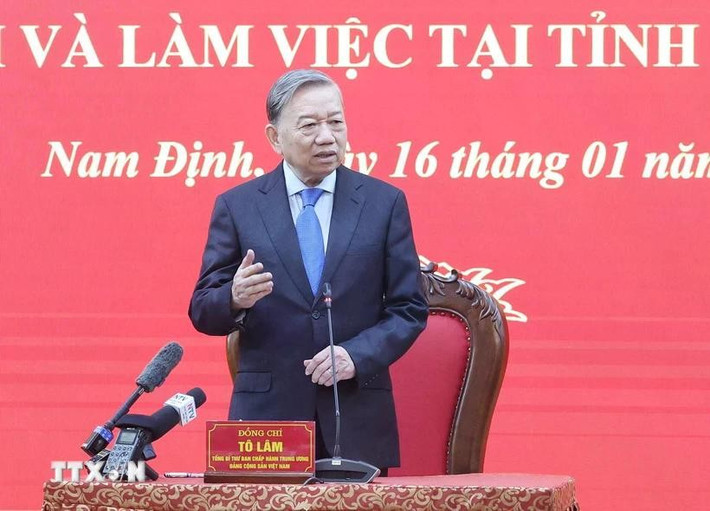 Tổng Bí thư Tô Lâm phát biểu chỉ đạo. Ảnh: Thống Nhất/TTXVN Tổng Bí thư Tô Lâm phát biểu chỉ đạo. Ảnh: Thống Nhất/TTXVN