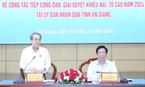 Trưởng Ban Dân nguyện Dương Thanh Bình phát biểu tại cuộc làm việc