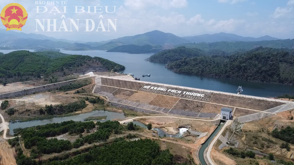 Dự án hồ chứa nước Krông Pách Thượng khi đưa vào sử dụng sẽ cấp nước tưới cho hơn 12.700ha đất canh tác, tạo nguồn cấp nước cho sinh hoạt, chăn nuôi. Ảnh: Văn Lệ dbnd_tl_2025-04-08-10-43-51-478.png