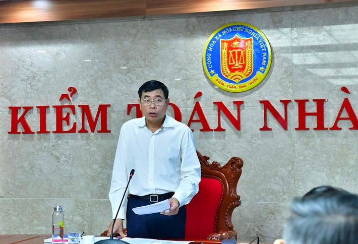 Phó Tổng Kiểm toán Nhà nước Nguyễn Tuấn Anh phát biểu tại cuộc họp z5981524605337-69687f0e6fd2b738c52d4dae2f83fb00.jpg