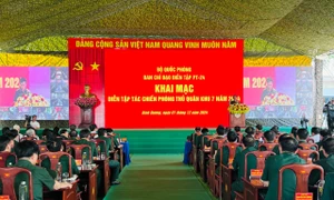 Đại tướng Phan Văn Giang, Bộ trưởng Bộ Quốc phòng dự khai mạc diễn tập tác chiến phòng thủ Quân khu 7 năm 2024