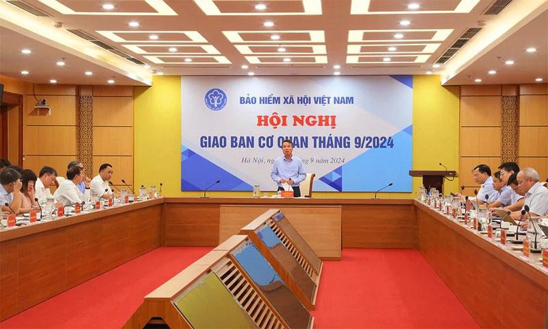 Toàn cảnh Hội nghị Giao ban cơ quan tháng 9.2024 của BHXH Việt Nam