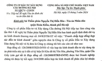 TAND quận Hoàn Kiếm ra quyết định xem xét, thẩm định tại chỗ, Công ty cổ phần Đầu tư và Xây dựng Cầu đường Hà Nội phản đối quyết liệt