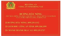 Công an tỉnh Đồng Nai công bố đường dây nóng tiếp nhận tin báo tội phạm, tham nhũng, tiêu cực