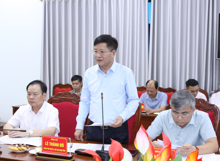 Chủ tịch UBND tỉnh Điện Biên Lê Thành Đô phát biểu Chủ tịch UBND tỉnh Điện Biên Lê Thành Đô phát biểu