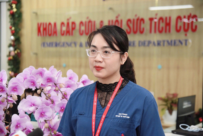 Bác sĩ Phạm Thị Tuyết Dung, Khoa Cấp cứu và Hồi sức tích cực, Bệnh viện Đại học Y Hà Nội (Ảnh: Xuân Quý) z6274248427879-b96cbace9c63e99aeb3b5018616b7a3a.jpg