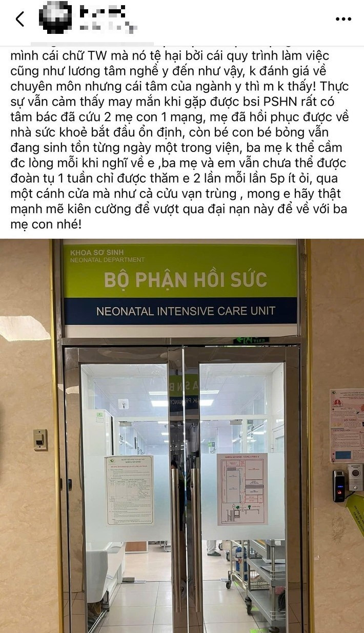 Bài đăng của chồng sản phụ được chia sẻ rộng rãi trên mạng xã hội (Ảnh chụp màn hình) z6340492175494-bfbeac1e1ee79572d14b525b9d1df89c.jpg