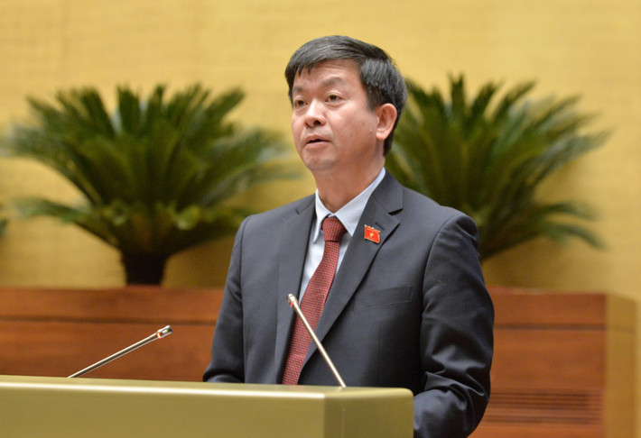 Tổng Thư ký Quốc hội, Bí thư Đảng ủy cơ quan, Chủ nhiệm Văn phòng Quốc hội Lê Quang Tùng phát biểu. Ảnh: Hồ Long g1-7868.jpg