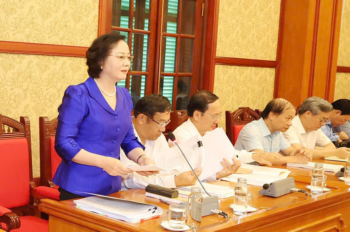 Bộ trưởng Bộ Nội vụ Phạm Thị Thanh Trà phát biểu. Ảnh: Trí Dũng - TTXVN cb1.jpg